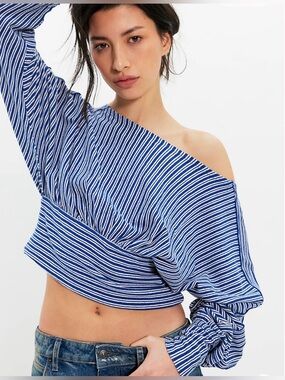 NWT FREE PEOPLE WE THE FREE MY TIME STRIPED LONG SLEEVE TOP